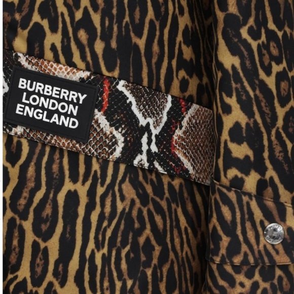 NWT ~ BURBERRY LEOPARD PRINT HOODED RAINCOAT sz 10 - Picture 14 of 15